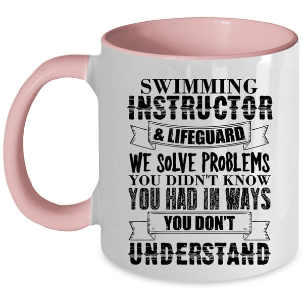 Cool Instructor Coffee Mug, Swimming Instructor And Lifeguard Accent Mug