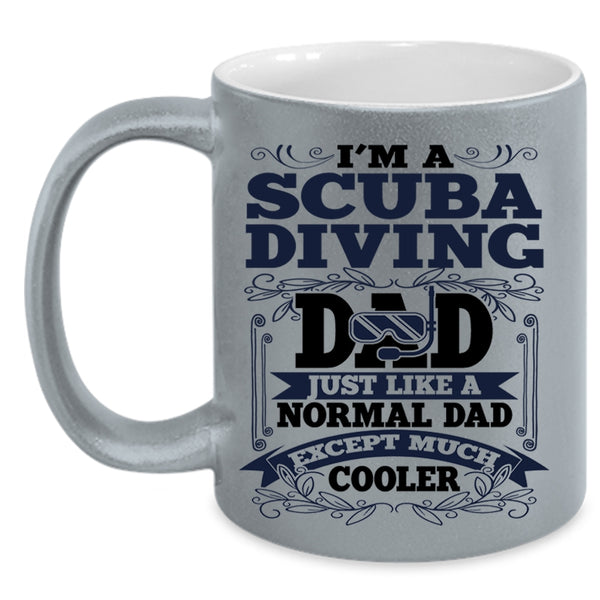 Cool Scuba Diving Dad Coffee Mug, I'm A Scuba Diving Dad Accent Mug