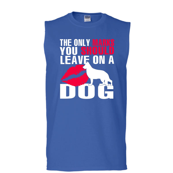 The Only Marks T Shirt, You Should Leave On A Dog Tank Top (Men's Cotton Sleeveless)