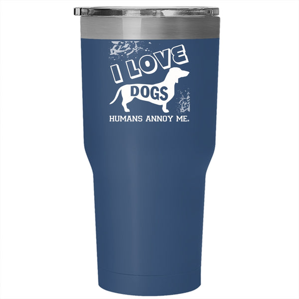I Love Dogs Tumbler 30 oz Stainless Steel, Cute Gift For Dog Lovers Travel Mug