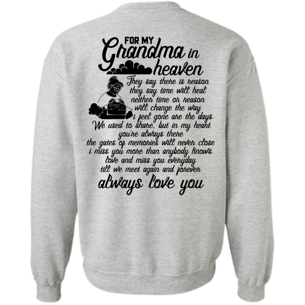 I Love Grandma T Shirt, For My Grandma In Heaven Sweatshirt