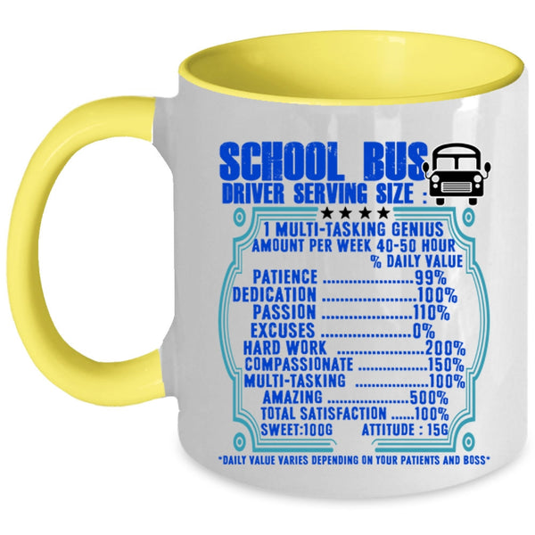 Cute School Bus Driver Coffee Mug, School Bus Driver Serving Size Accent Mug