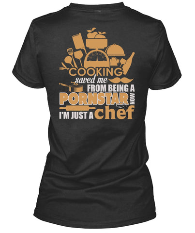 A black t-shirt with the shopify logo