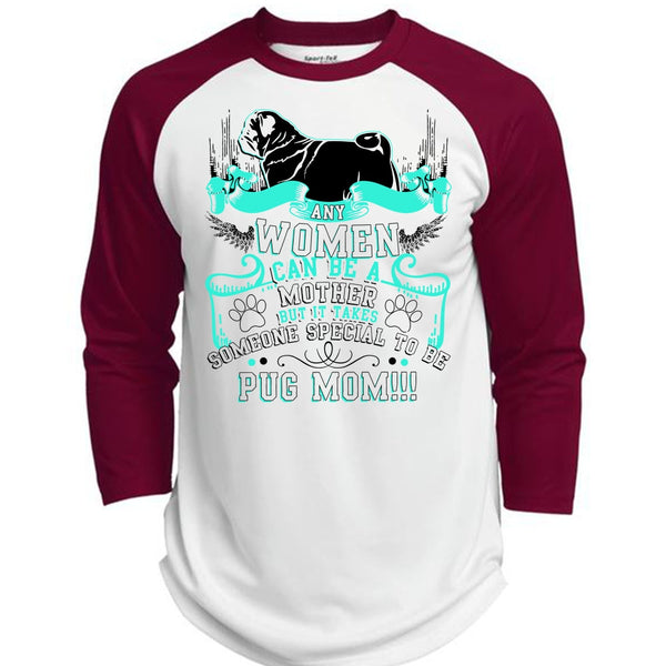 Special To Be Pug Mom T Shirt, I Love Pug T Shirt, Awesome T-Shirts  (Polyester Game Baseball Jersey)