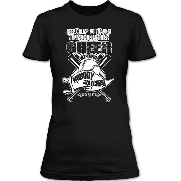 I'd Much Rather Cheer T Shirt, I'm A Baseball Player T Shirt