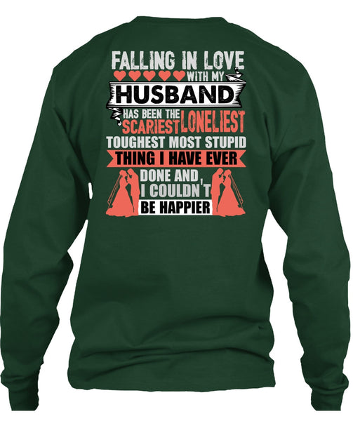 Falling In Love With My Husband T Shirt, I Couldn't Be Happier T Shirt