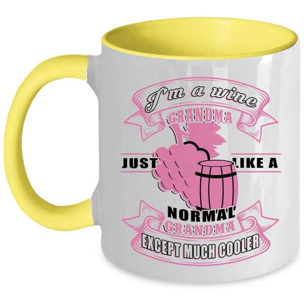 Cool Wine Grandma Coffee Mug, I'm A Wine Grandma Accent Mug