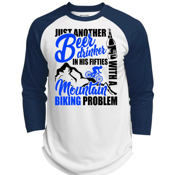 Mountain Biking Problem T Shirt, I Love Biker T Shirt, Awesome T-Shirts  (Polyester Game Baseball Jersey)