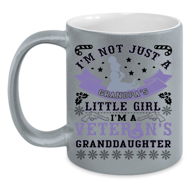 Cute Veteran Coffee Mug, I'm A Veteran's Granddaughter Accent Mug