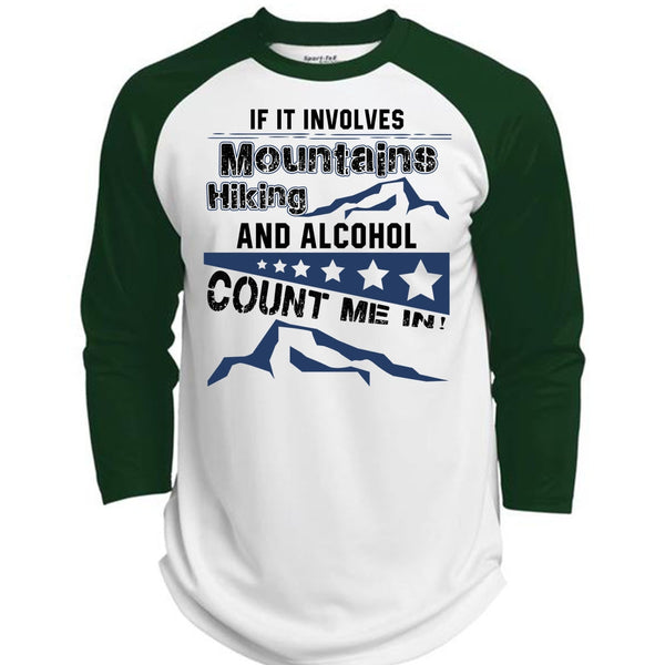 If It Involves Mountains Hiking T Shirt, I Love Hiking T Shirt, Awesome T-Shirts  (Polyester Game Baseball Jersey)