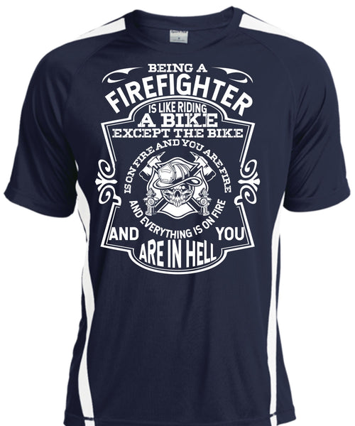 Being A Firefighter T Shirt, Like Riding A Bike T Shirt, Cool Shirt