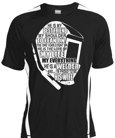 A black t-shirt with the shopify logo