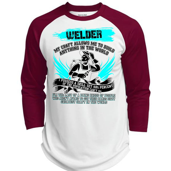 Welder My Craft Allows Me T Shirt, I Love Welding T Shirt, Awesome T-Shirts  (Polyester Game Baseball Jersey)