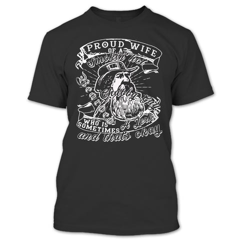 A black t-shirt with the shopify logo