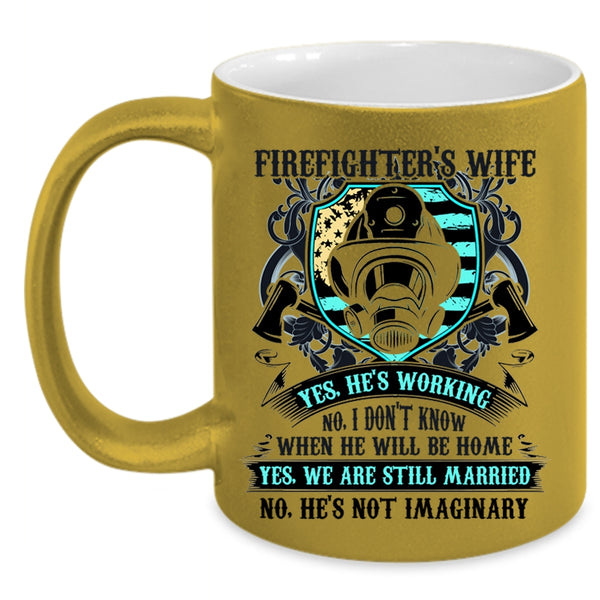 Cute Gift For Wedding Coffee Mug, Firefighter's Wife Accent Mug