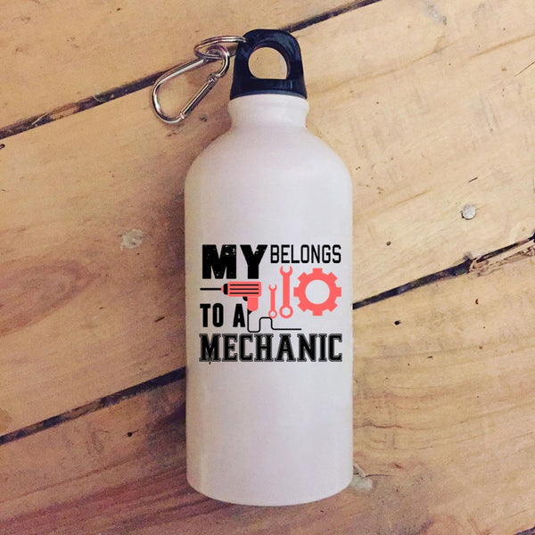 My Heart Belongs To A Mechanic 20 oz Stainless Steel Bottle,I Love Mechanic Outdoor Sports Water Bottle
