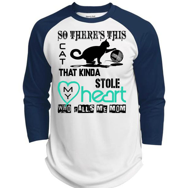This Cat That Kinda Stole My Heart T Shirt, I Love My Cat T Shirt, Awesome T-Shirts  (Polyester Game Baseball Jersey)