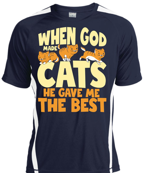 When God Made Cats T Shirt, He Gave Me The Best T Shirt, Cool Shirt