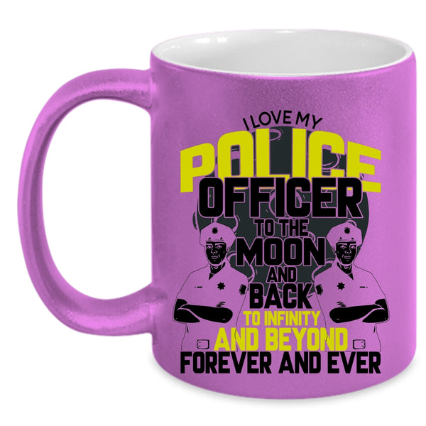 Cute Police Officer's Girlfriend Coffee Mug, I Love My Police Officer Accent Mug