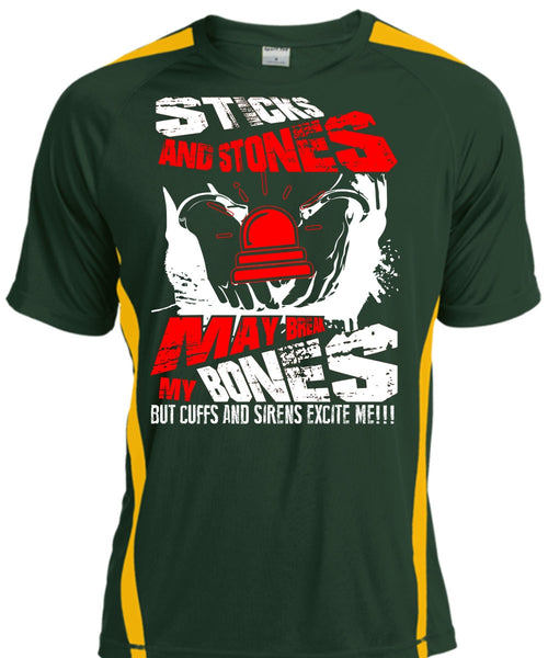 Sticks And Stones T Shirt, Being A Police T Shirt, Cool Shirt