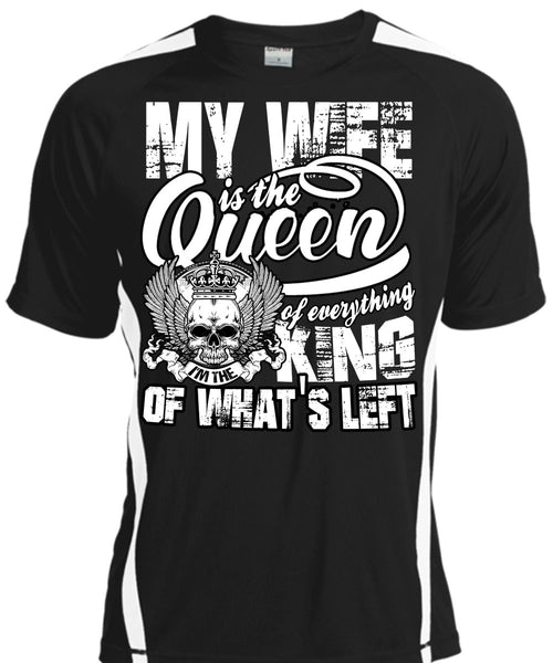 A black t-shirt with the shopify logo