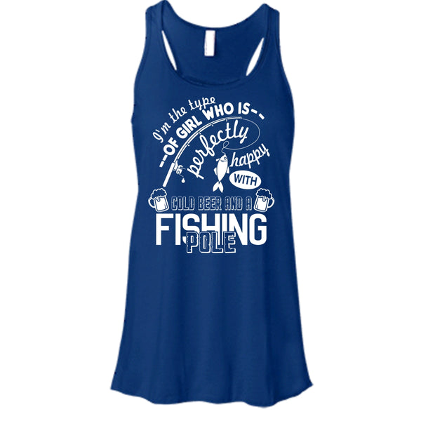 Pretty Happy With Cool Beer T Shirt, A Fishing Pole T Shirt, Cool T Shirt