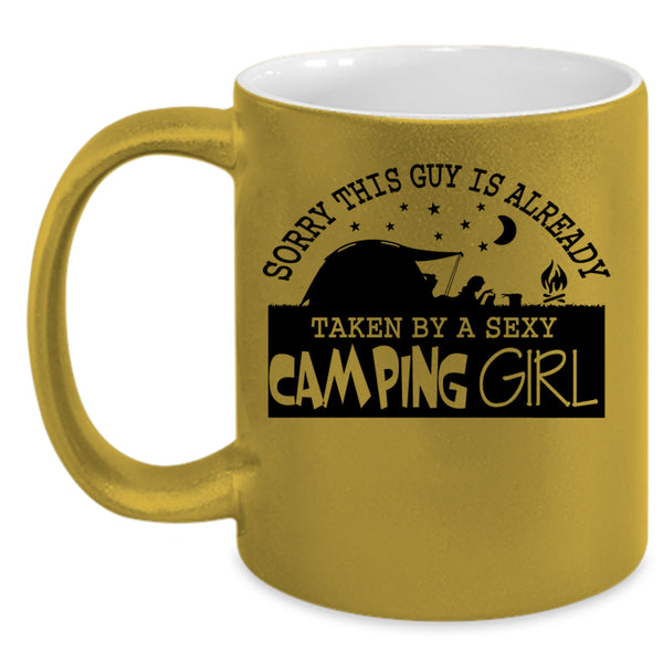 Married Coffee Mug, This Guy Is Already Taken By A Camping Girl Accent Mug
