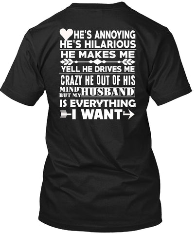 A black t-shirt with the shopify logo