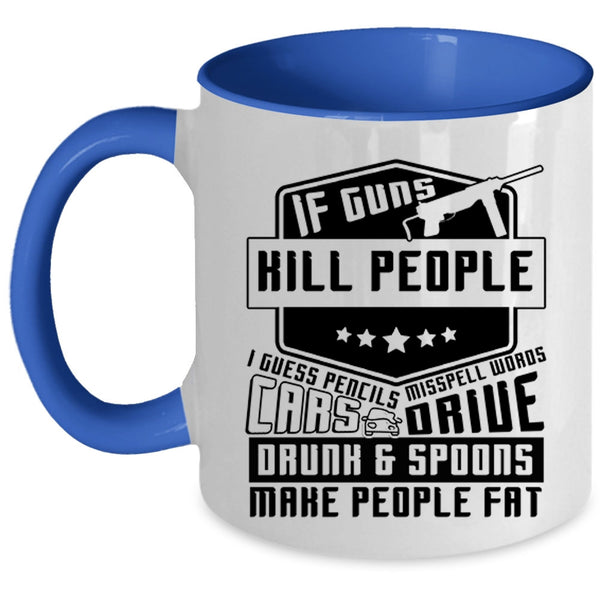 Cool Car Drivers Coffee Mug, Cars Drive Drunk And Spoons Accent Mug