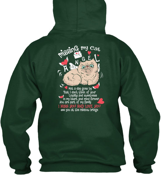 Missing My Cat Angel T Shirt, I Miss You And Love You T Shirt