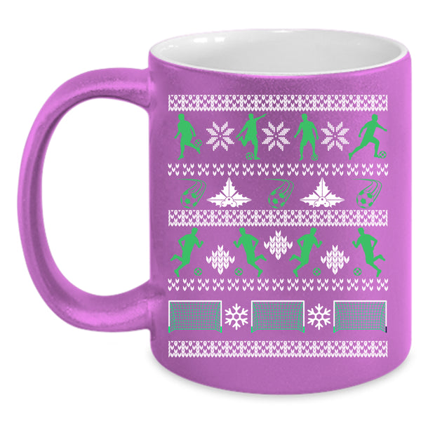 Funny Soccer Coffee Mug, Christmas Tree Coffee Cup