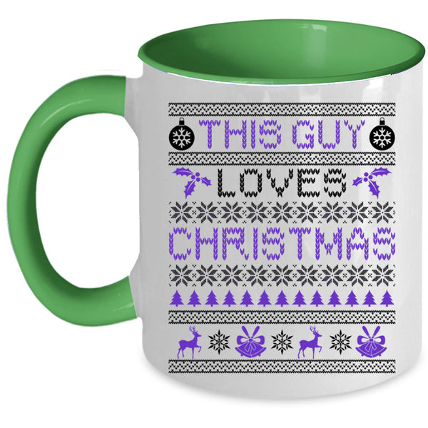 Cute Christmas For Son Coffee Mug, This Guy Loves Christmas Accent Mug