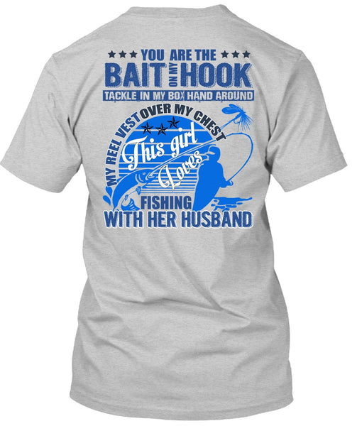 Fishing With Her Husband T Shirt, I Love Fishing T Shirt