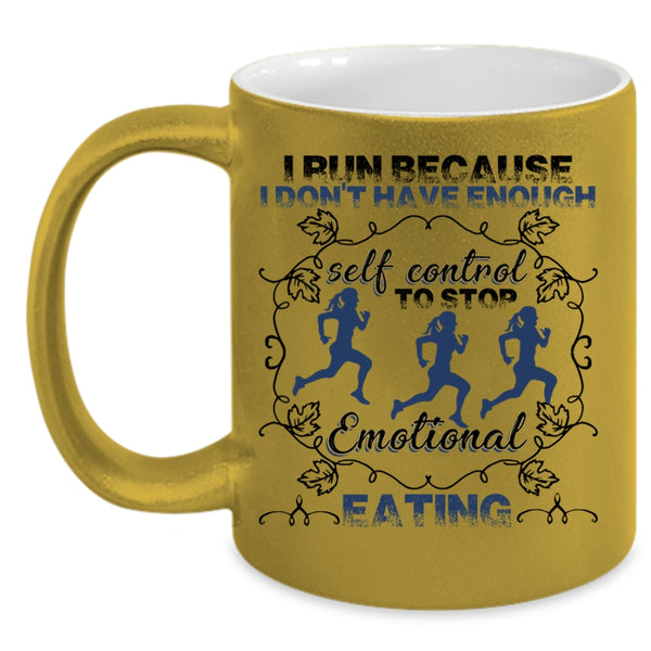 Awesome Gift For Runners Coffee Mug, I Run Accent Mug