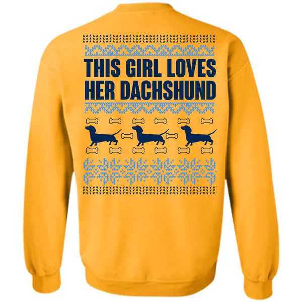 This Girl Loves Christmas T Shirt, This Girl Loves Her Dachshund Sweatshirt