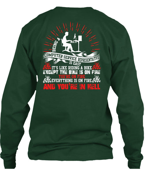 Being A Computer Service T Shirt, Riding A Bike T Shirt