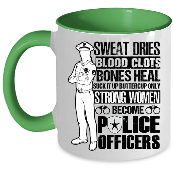 Awesome Husband Coffee Mug, Only Strong Men Become Police Officers Accent Mug