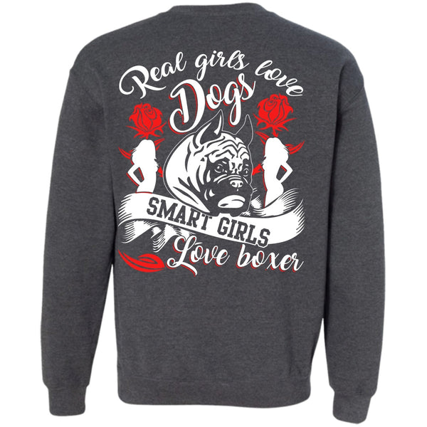 Smart Girls Love Boxer T Shirt, I Love Dog Sweatshirt