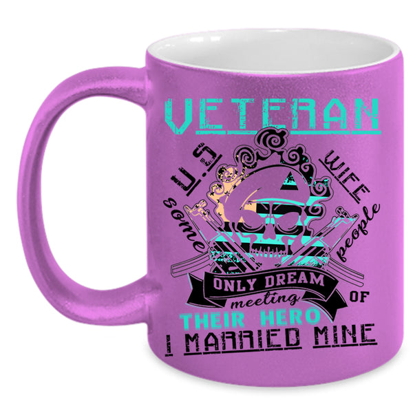 Awesome Veteran's Wife Coffee Mug, U.S Veteran's Wife Accent Mug