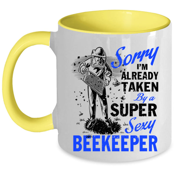 Marrying Coffee Mug, I'm Already Taken By A Beekeeper Accent Mug
