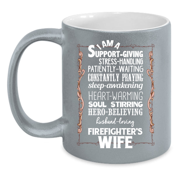 I Am A Firefighter's Wife Coffee Mug, Just Married Coffee Cup