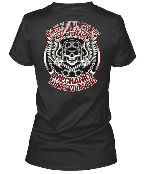 I'm A Female Mechanic T Shirt, I Love Mechanic T Shirt