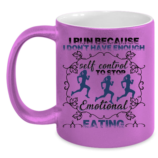 Awesome Gift For Runners Coffee Mug, I Run Accent Mug