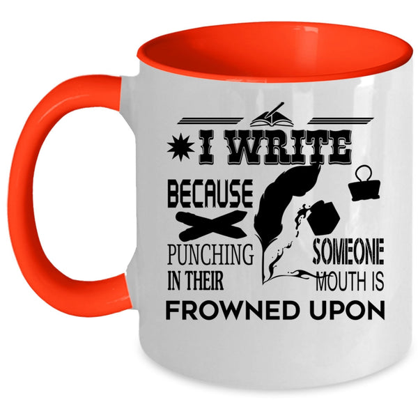 I Love Writing Coffee Mug, I Write Accent Mug
