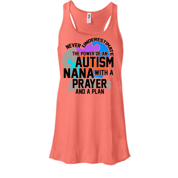 Never Underestimate T Shirt, Coolest Autism Nana Tank Top