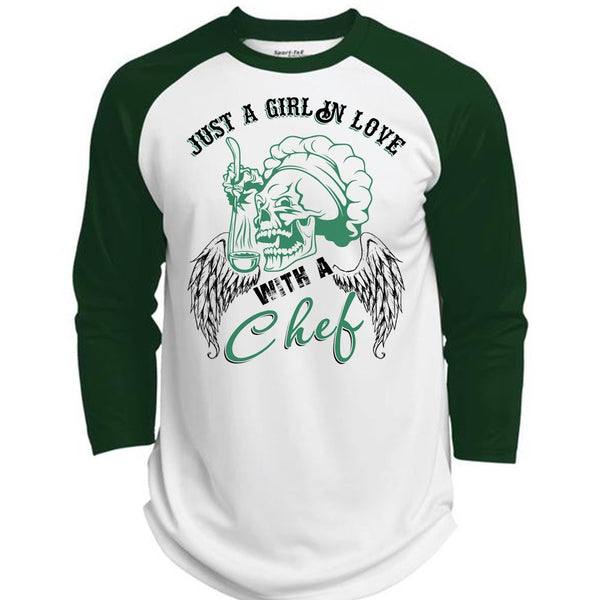 Just A Girl In Love With A Chef T Shirt, I Love Cooking T Shirt, Awesome T-Shirts  (Polyester Game Baseball Jersey)