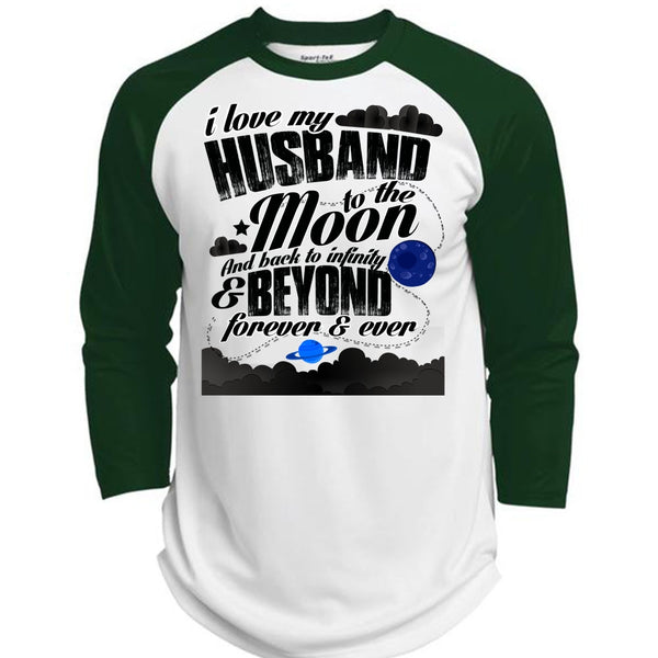 I Love My Husband T Shirt, Moon And Back T Shirt, Awesome T-Shirts  (Polyester Game Baseball Jersey)