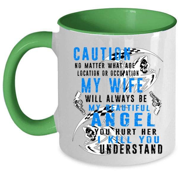My Beautiful Angel Coffee Mug, My Wife Accent Mug