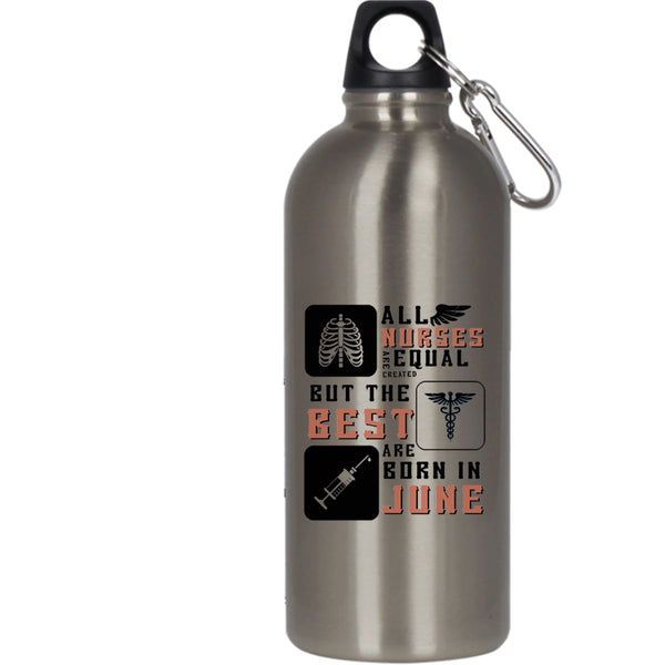 The Best Nurses Are Born In June 20 oz Stainless Steel Bottle,Funny Nurses Outdoor Sports Water Bottle