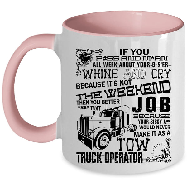 Cool Truck Driver Coffee Mug, Tow Truck Operator Accent Mug